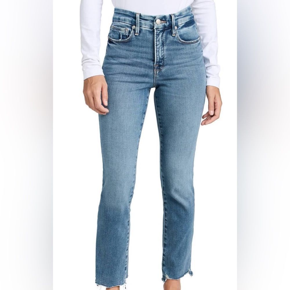 GOOD AMERICAN Good Legs Straight Jeans Indigo